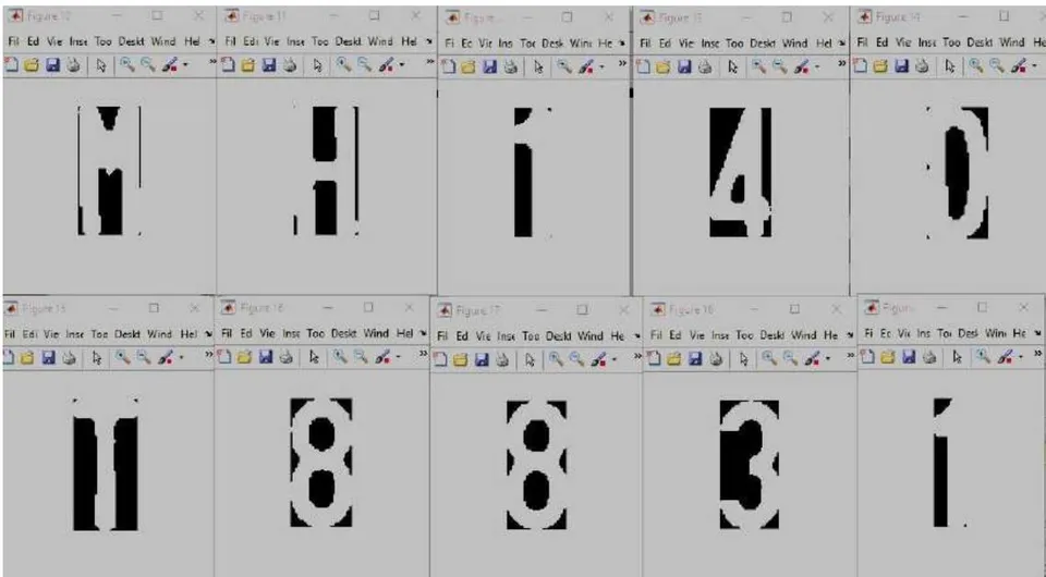 Figure 10: Segmentation of Characters.