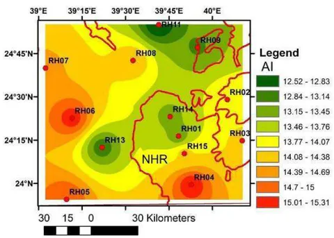 Figure 8: 2.5 km depth slices for selective crustal rheological parameters under the Northern Harrat Rahat (base data after Tang et al., 2019)