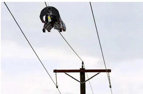 Fig. 6: A Typical Aerial Fibre Optics Installation [38]