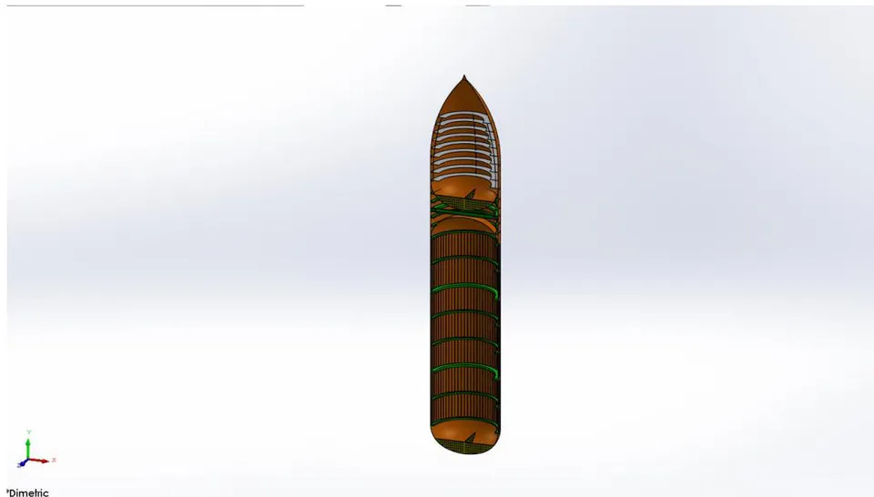 Figure 3: Sectional Diagram of External Fuel Tank of Launch Vehicle