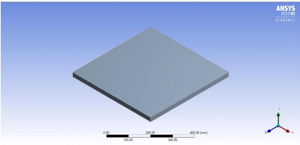 Figure 11: 500x500x25 mm Plate