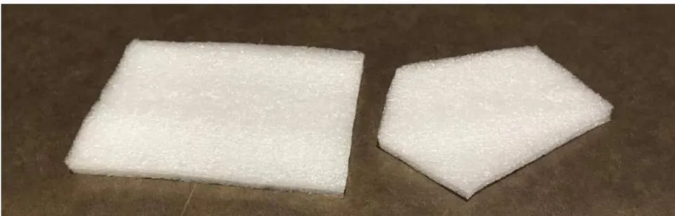 Figure 2: Models of glass foam tiles