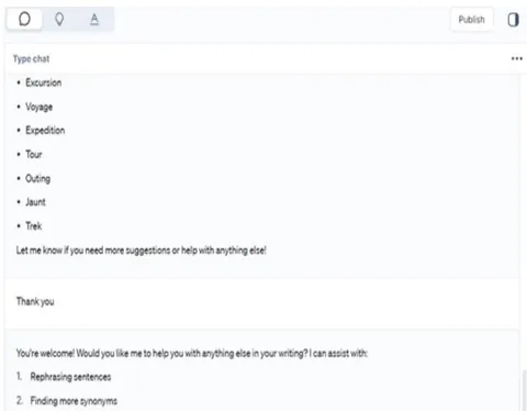 Figure 3: A learner left the chat box without interacting with AI in Type