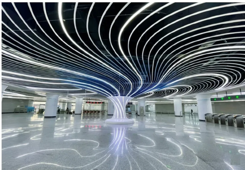 Fig. 2: Hubei Academy of Agricultural Sciences subway station 'urban forest'