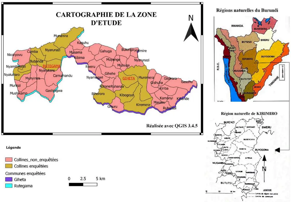 Figure 1: Cartographie de la zone d'étude