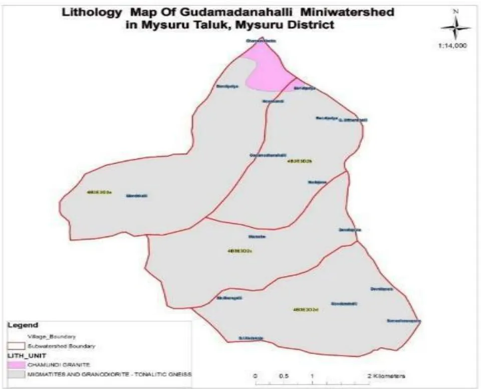 Figure 6: Lithology map of Gudumadanahalli