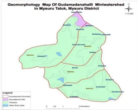 Figure 11: Geomorphology map of Gudumadanahalli