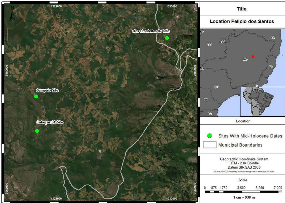 Figure 3: Map showing Mid-Holocene archaeological sites