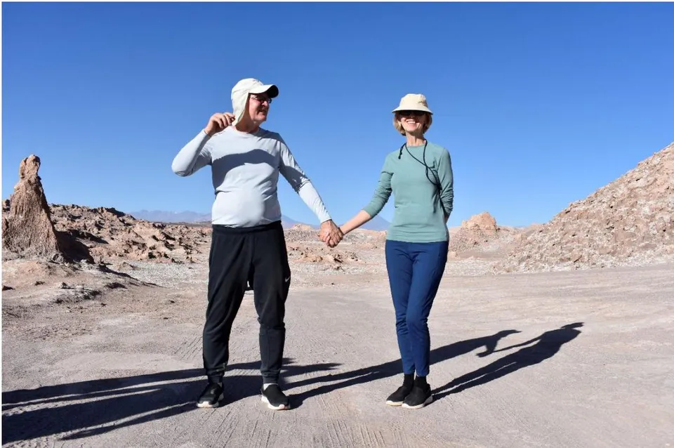 Visual Poetics 1—poet and wife in the Atacama Desert.
