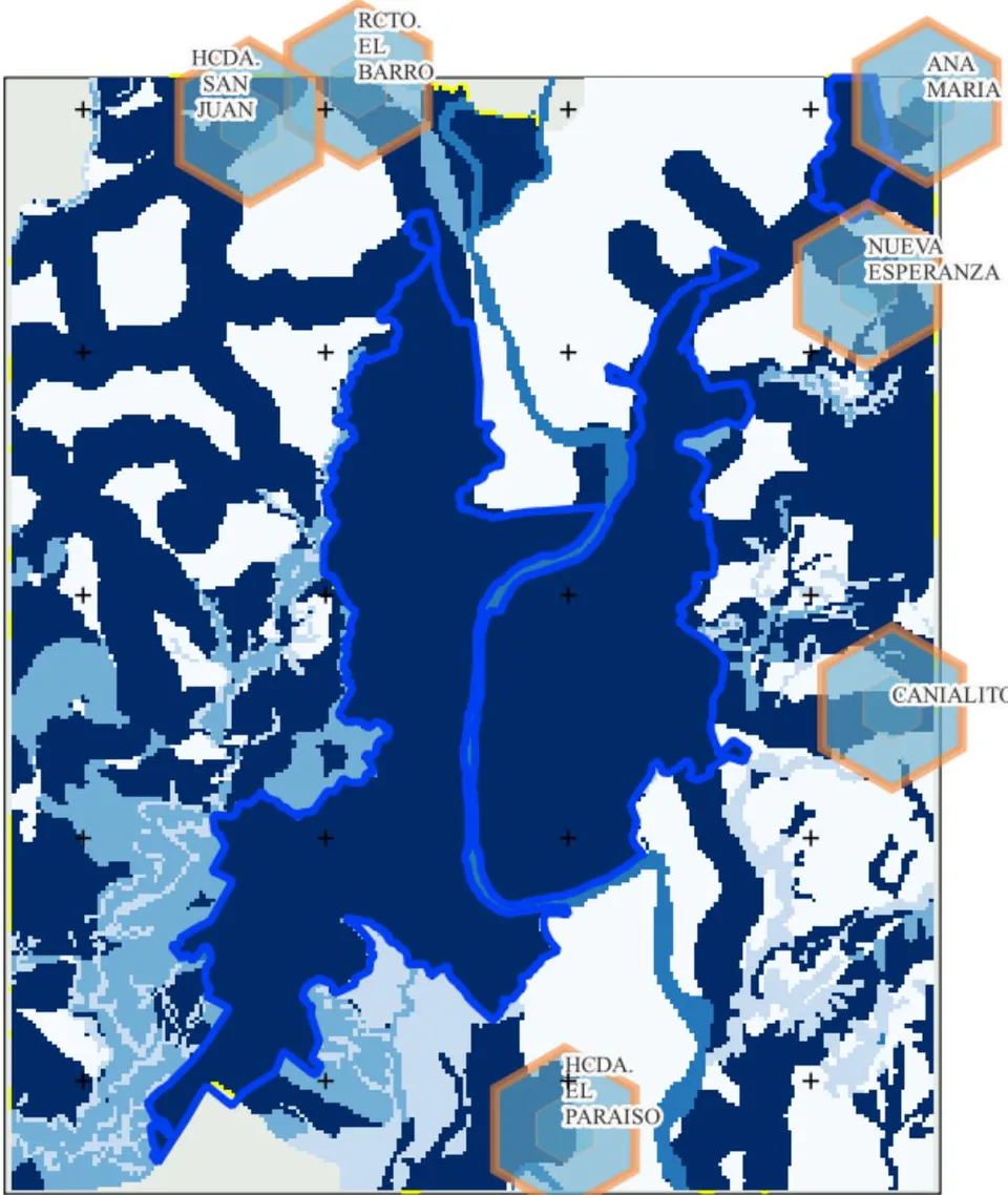 Figure 11: Modeling of Quevedo's urban expansion projection for the 2090 scenario.