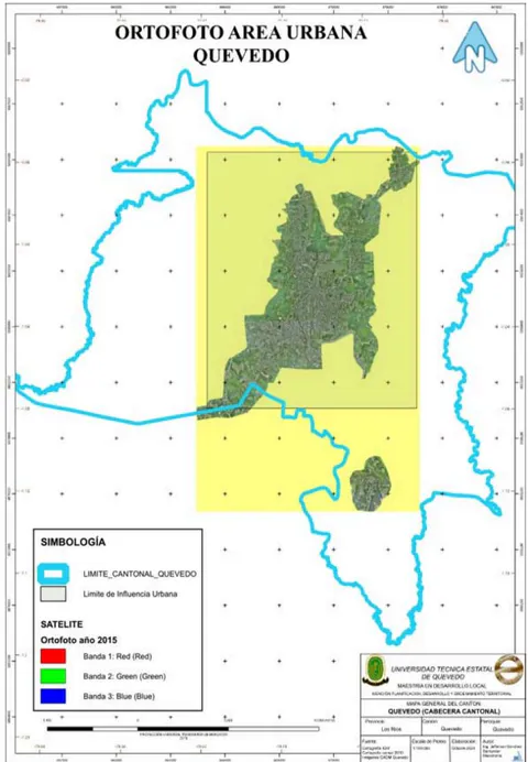 Figure 3: Orthophoto of the Quevedo canton.