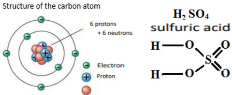 Fig. 14: Various Information Models of the Structure of the Carbon Atom and Sulfuric Acid
